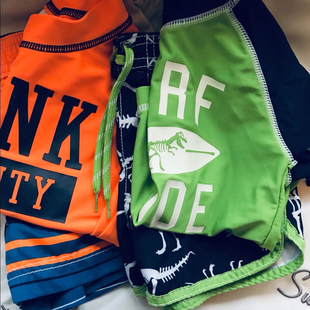 2 matching sets-Carters swim trunks and swim shirt